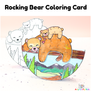 Rocking Bear Coloring Card