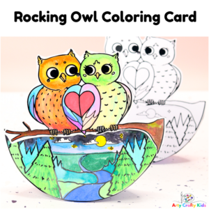Rocking Owl Coloring Card