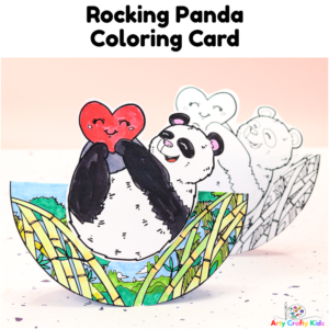 Rocking Panda Coloring Card