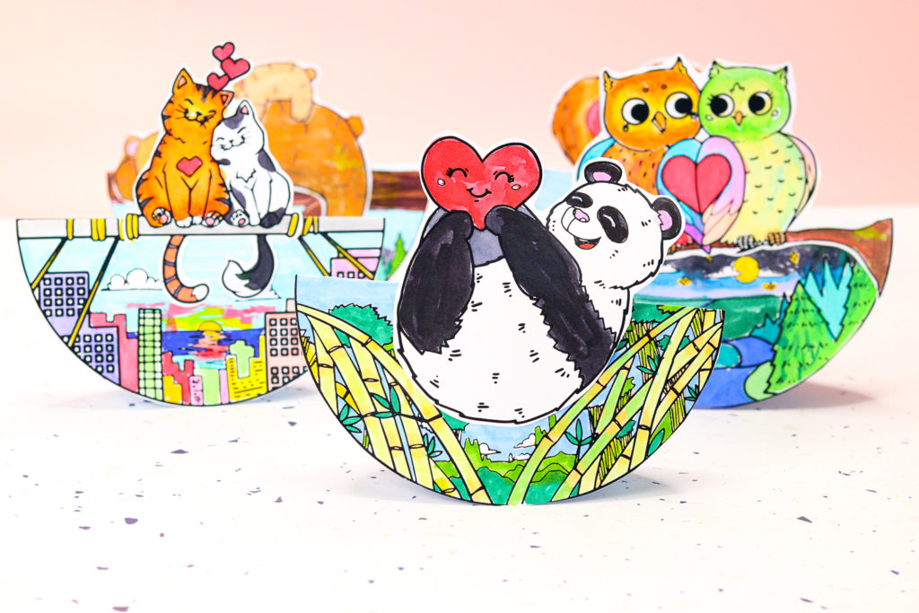 This Rocking Panda Coloring Valentine's card is the perfect way to tell someone you "Love them Beary Much!"

With just 4 steps, this super adorable DIY Valentine’s Day Card is super easy to make and is perfect for mindful moment of coloring at home or within the classroom.