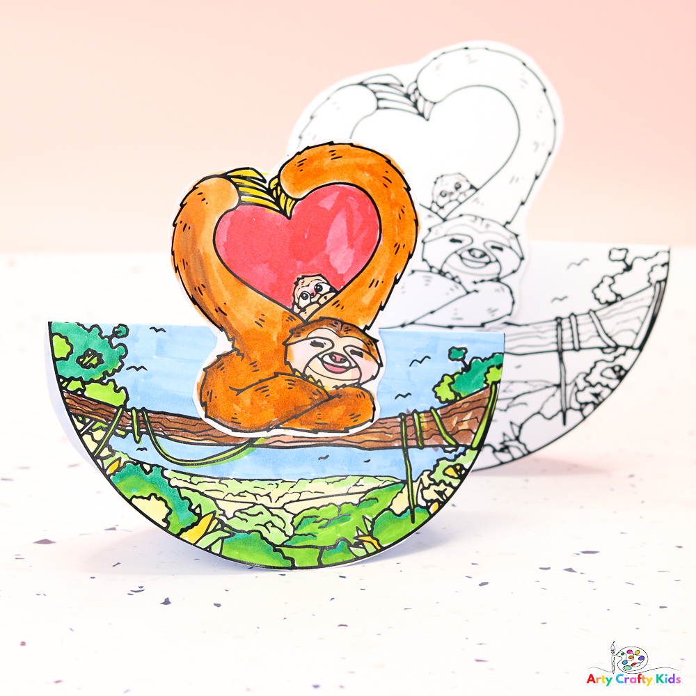 Sloth Heart Valentine Craft