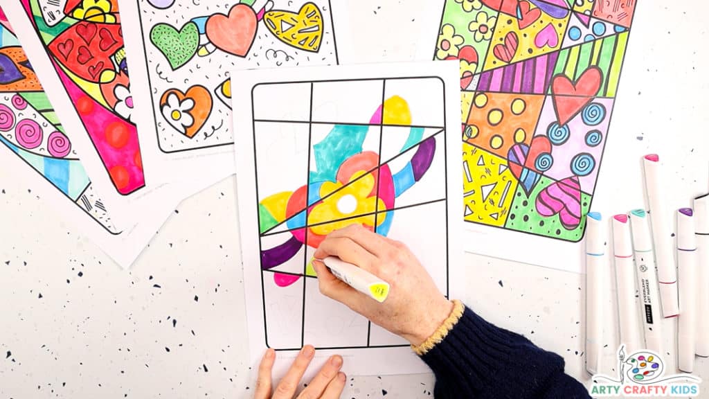 Step 3: Get creative with color, Britto style! 