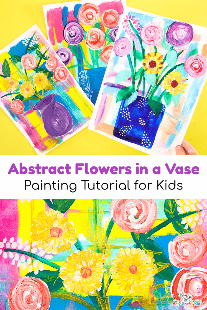Welcome Spring with a gorgeous Abstract Easy Flowers in a Vase Painting Idea. Perfect for kids and beginners. 

A fun and easy way to paint flowers while exploring both abstract and realistic composition art. 