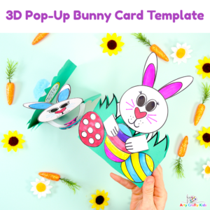 Pop-up Bunny Easter Card Template
