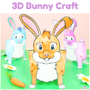 3D Bunny Craft Template