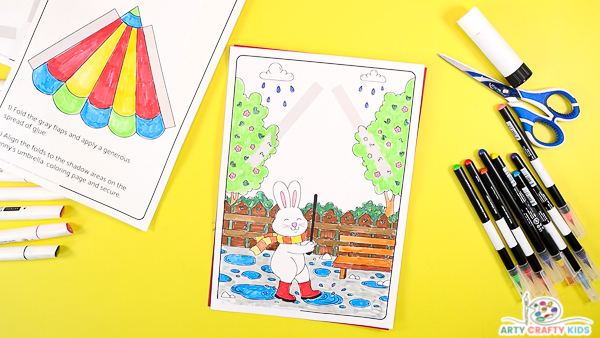 Color in the bunny coloring page.