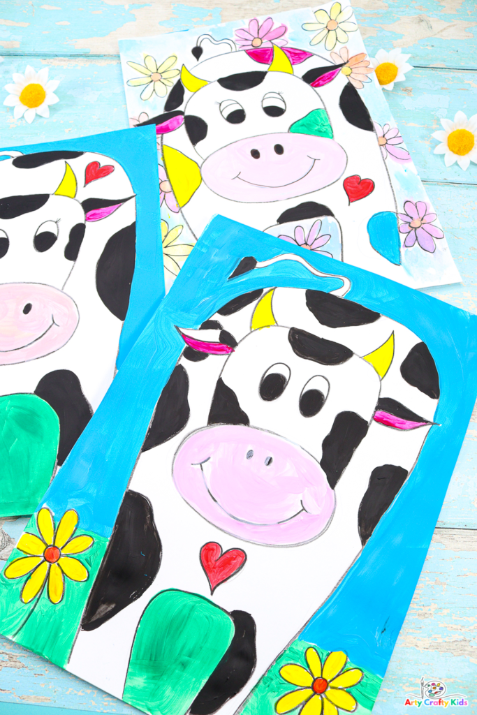 Learn how to draw a cute and friendly looking cow with our How to Draw a Cow tutorial; complete with a printable step-by-step guide to help your kids' master the process! 

With its big beautiful eyes, a cartoon-like appearance and an ultra adorable face, this cow drawing is not only easy for kids and beginners to draw, it's appealing too!