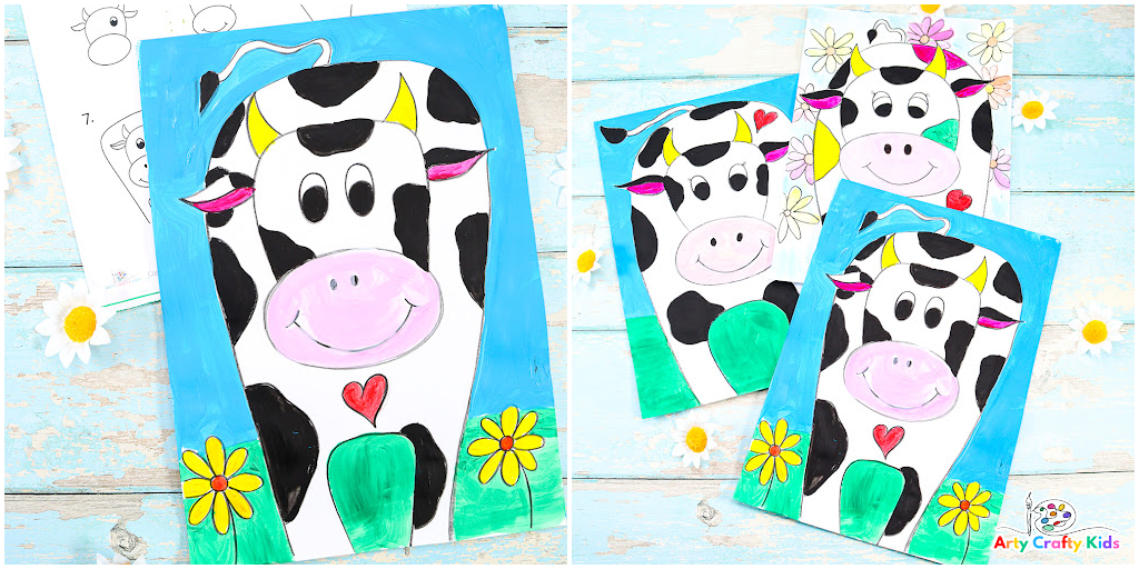 Arts And Crafts for Kids Ages 8-12 Boys Drawing Cow Print Loose