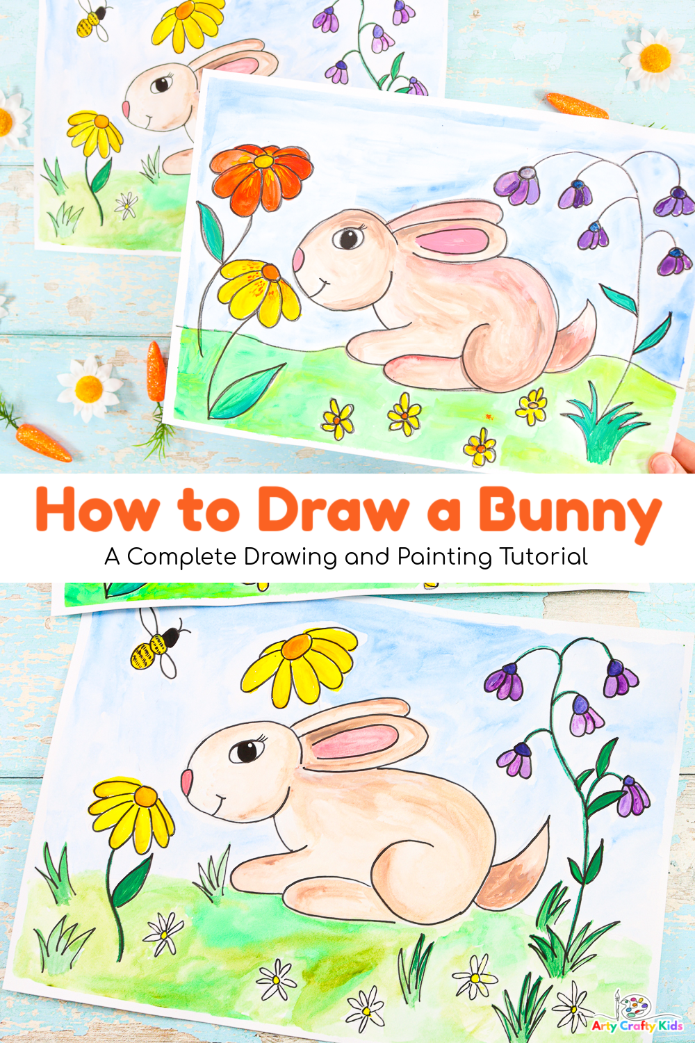 🐰 How to Draw a Cute Bunny | Easy Drawing for Kids - Otoons.net-saigonsouth.com.vn