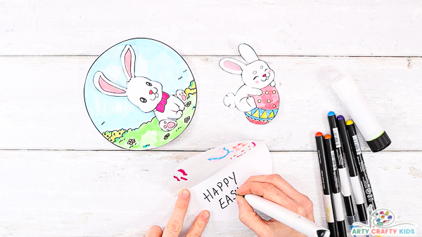 Step 4: Open the card and write an Easter message! 