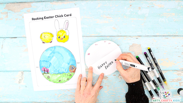 Write a special Easter greeting inside the card.