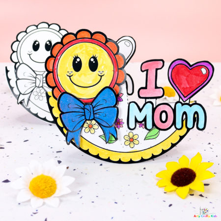 Show all mother's some love with our Rocking "I Love Mom" Printable Mother's Day Card, featuring a big smiley flower, I Love Mom lettering and a cool rocking motion for fun.