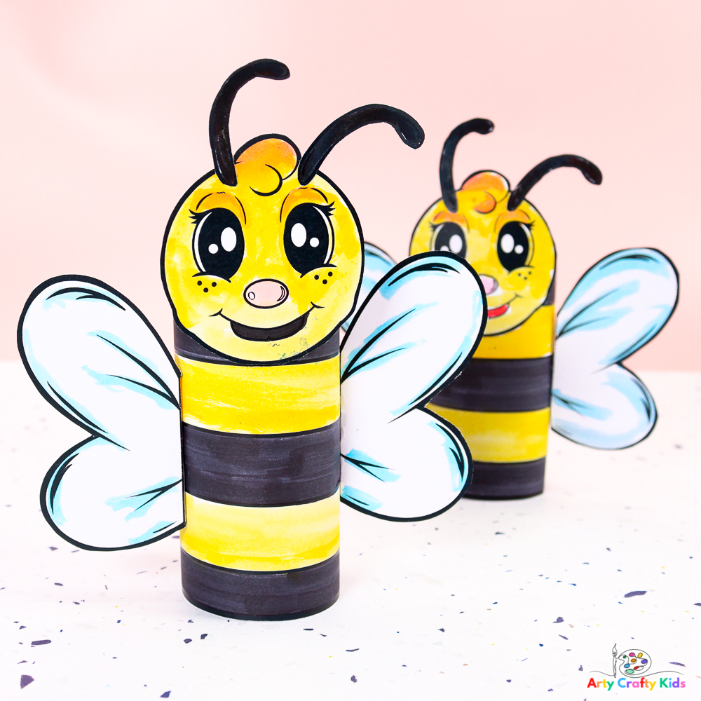 Make this easy and fun 3D Paper Bee Craft if just 6 steps. A perfect Bee raft for kids, including preschoolers.
