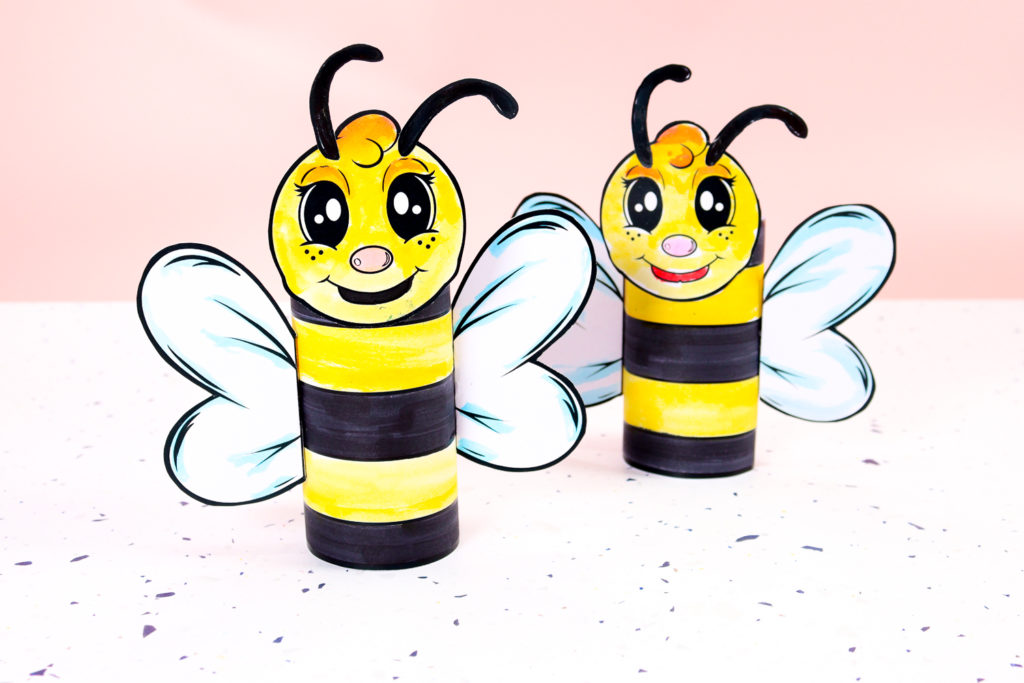 This 3D Paper Bee Craft for kids, including preschoolers can be made in just 6 simple starts. Download the bee template to get started!
