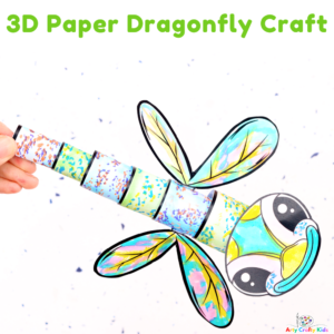 3D Dragonfly Craft Template