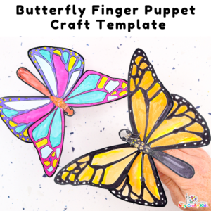 Butterfly Finger Puppet Template Craft
