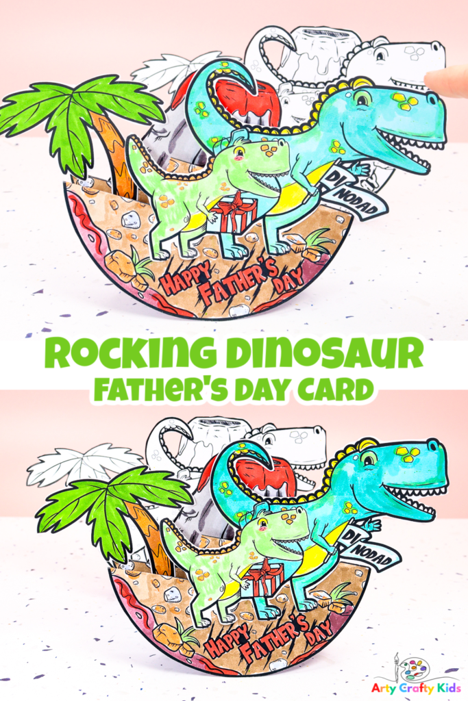 Check out our Rocking Dinosaur Father's Day Card! This printable craft is perfect for kids to color and make, creating a unique and personalized gift for dad. Let your little ones unleash their artistic skills and surprise their dino-loving dads with this rocking card that is sure to bring a smile to their faces. Get ready for a roar-some Father's Day celebration!"