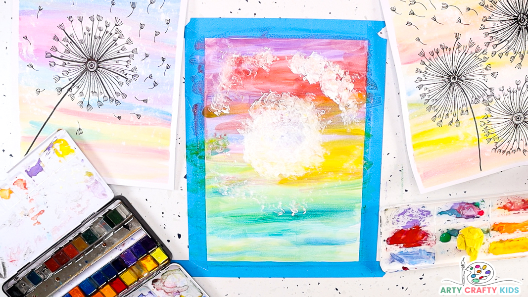 How to Draw a Dandelion & Create a Dandelion Painting - Arty