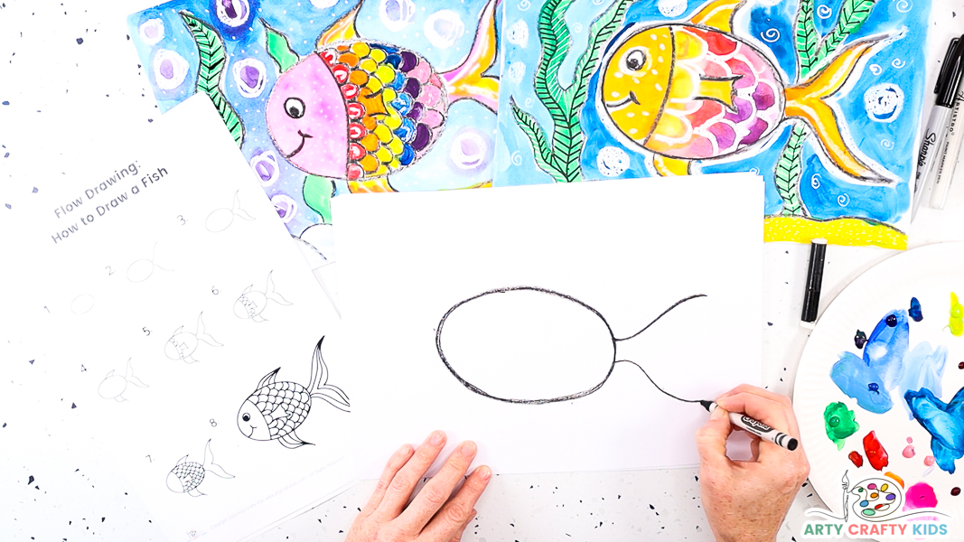 How to Draw a Clownfish  Easy Step-by-Step Art Activity & Video