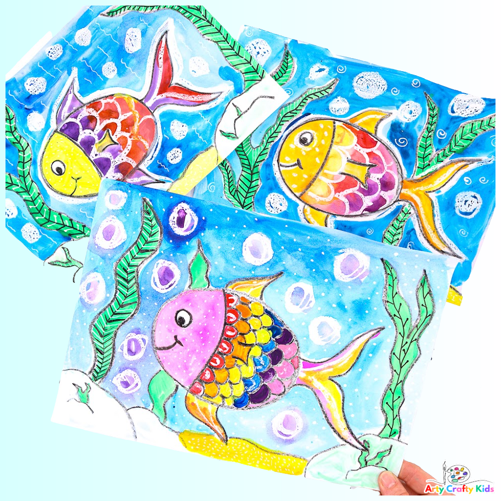 How to Draw a Fish  Easy Summer Art Idea - Arty Crafty Kids