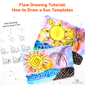 Flow Drawing: How to Draw a Sun Templates