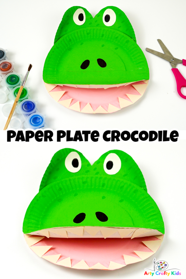 Paper Plate Crocodile Craft - Arty Crafty Kids