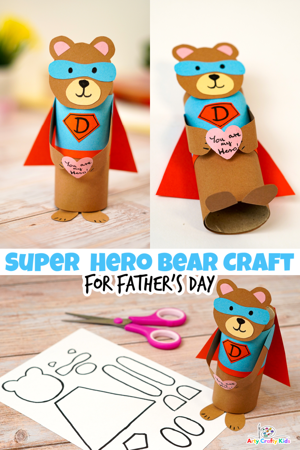 Father's Day is just around the corner, and what better way to show your dad how super he is than by creating a one-of-a-kind Paper Roll Superhero Bear Craft! 

This fun-filled craft is perfect for children aged 3 to 8, combining creativity, imagination, and a whole lot of superhero spirit.