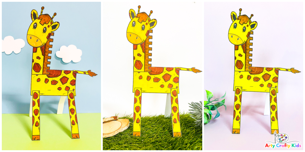 3D Printable Giraffe Craft A Giraffe Coloring Craft Arty Crafty Kids 3D Printable Giraffe Craft A Giraffe Coloring Craft Arty Crafty Kids