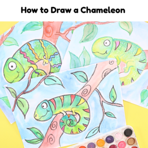 Flow Drawing: How to Draw a Chameleon Templates