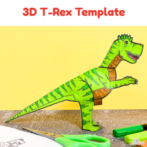 3D T-Rex Craft Template