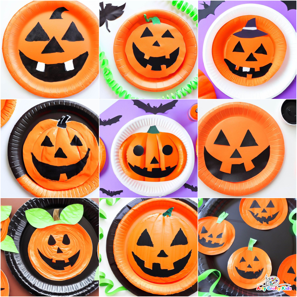 Spooky Paper Plate Eyes, Crafts for Kids