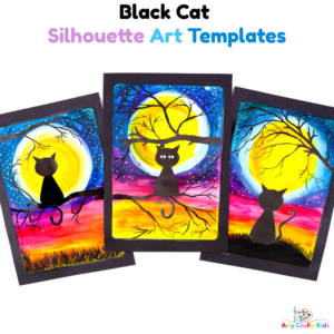 Black cat art templates.