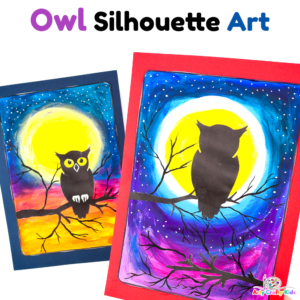 Completed Owl Silhouette Paintings