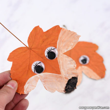 Leaf Fox Craft featured in Fantastically Easy Fox Crafts for Kids