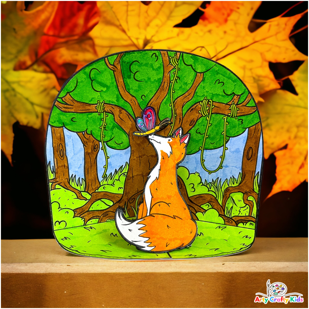 Add a pop of creativity to your autumn with our Woodland-Themed Pop-up Fox Coloring Craft! Ideal for kids of all ages, this easy and engaging craft enhances fine motor skills while sparking imaginative fun. Perfect for lessons or a leisurely afternoon, discover the joy of coloring and assembling your very own 3D fox masterpiece!