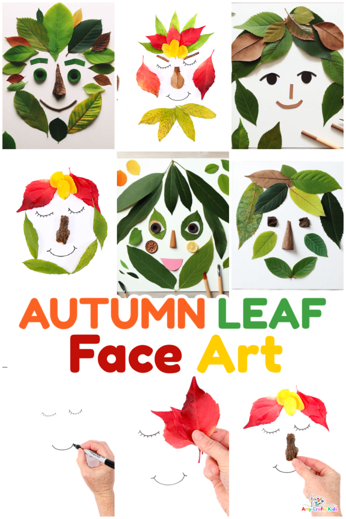 Have fun with Autumn leaves and try our Fall Leaf Face Craft with your Arty Crafty Kids. A super easy craft where kids will love arranging vibrant leaves into playful faces and self-portraits.