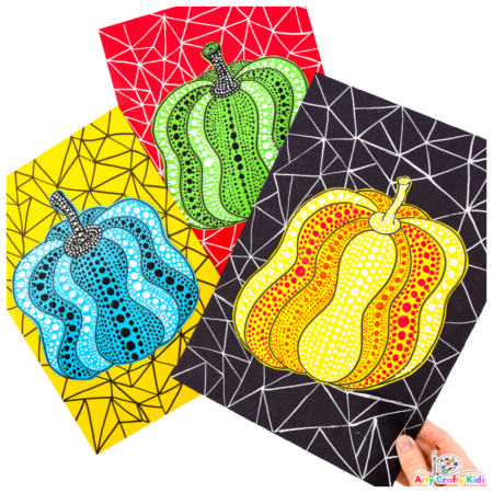 How to Draw Kusama Inspired Dot Pumpkins | Easy Pumpkin Art Idea for Kids