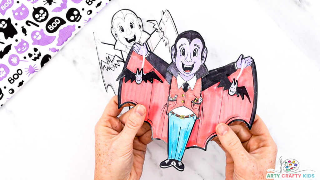 Completed Printable Vampire Craft.