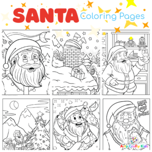 Santa coloring pages | Free Santa Coloring Book
