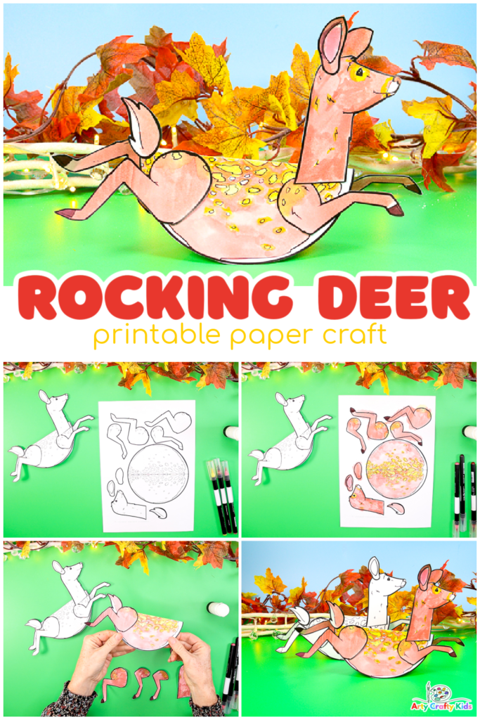 Rocking Deer Craft: An Easy Coloring Craft
