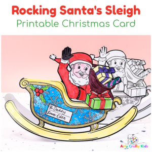 Rocking Santa's Sleigh Christmas Card