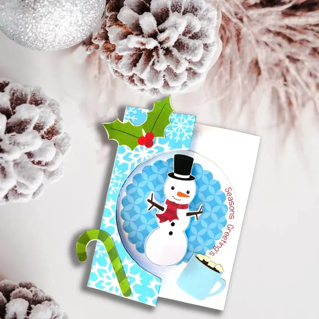 Snowman printable greetings card by Darcy and Brian 