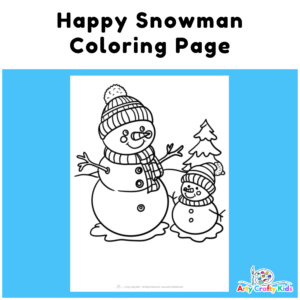 A Pair of Snowmen Coloring Page