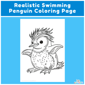Crested Penguin Coloring Page