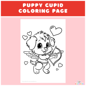 Puppy Cupid Coloring Page