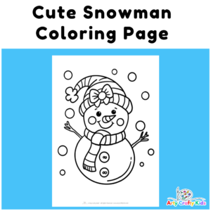 Cute Snowman Coloring Page