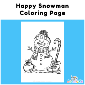 Snowman Coloring sheet for Holiday Fun
