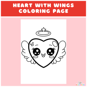 Heart with Wings Coloring Page