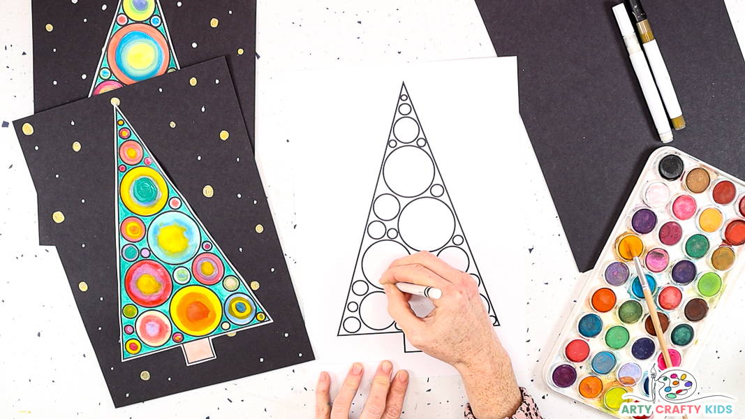 Kandinsky Christmas Tree Circle Art Arty Crafty Kids Kandinsky Christmas Tree Circle Art Arty Crafty Kids