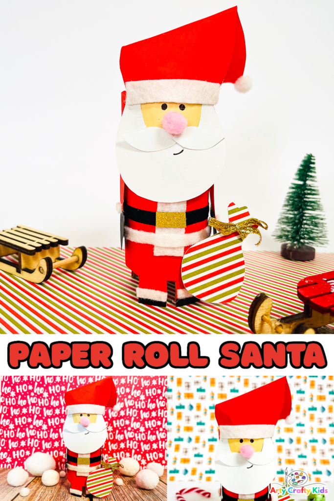 Craft a Paper Roll Santa Claus Craft with the kids this Christmas.